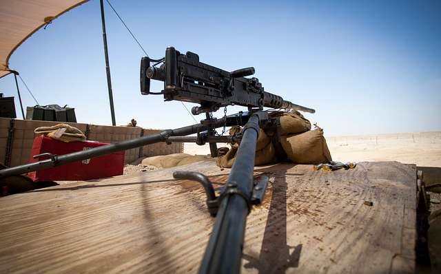 An M2 .50 caliber heavy machine gun belonging to - NARA & DVIDS Public ...