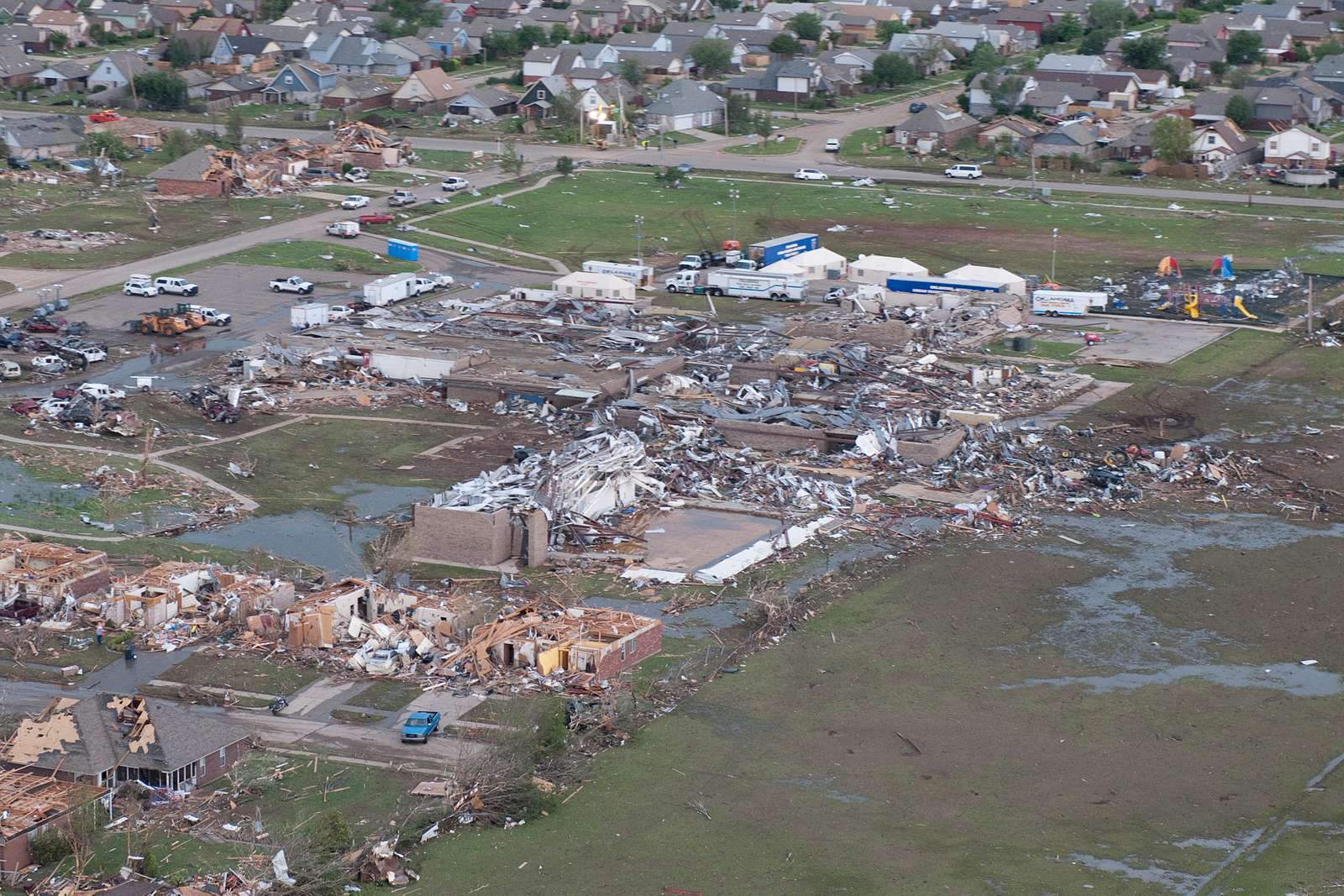 Pictured Is A Flyover Of Tornado Damage From The May - NARA & DVIDS ...