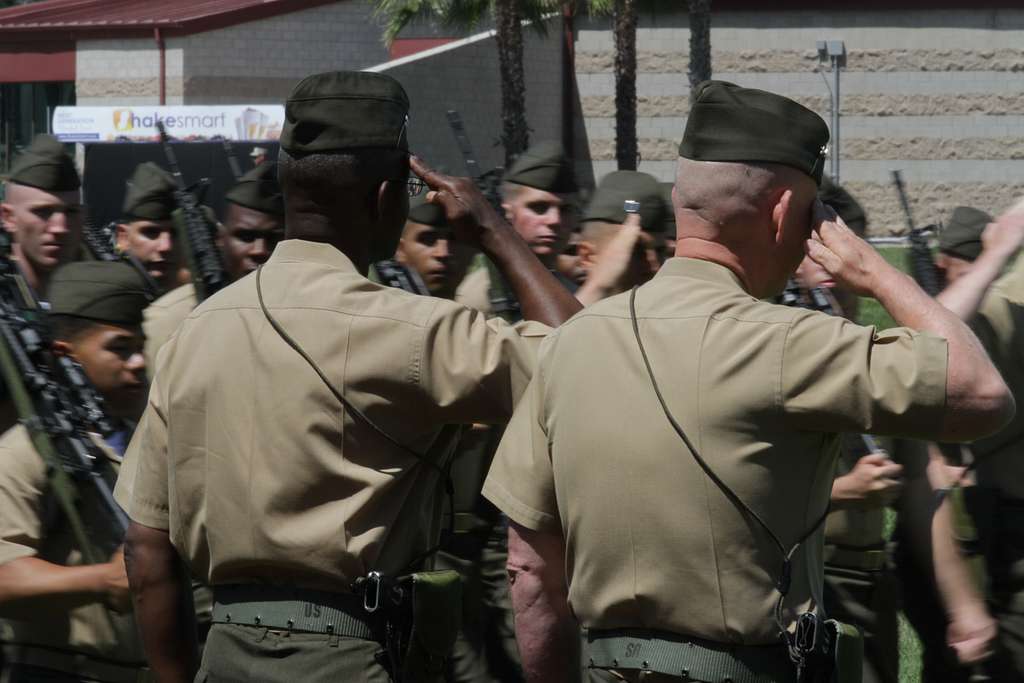 Marine Major General Ronald L. Bailey, left, Commanding General