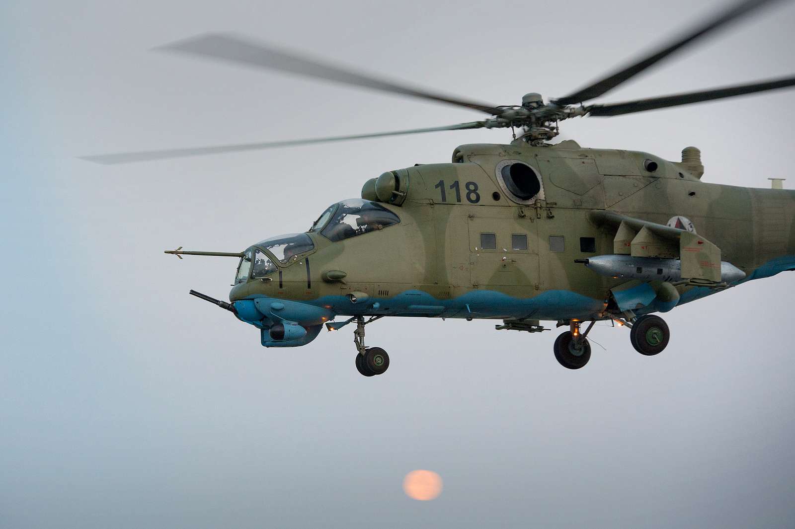 An Afghan Air Force Mi-35 helicopter departs for Loghar - NARA & DVIDS ...