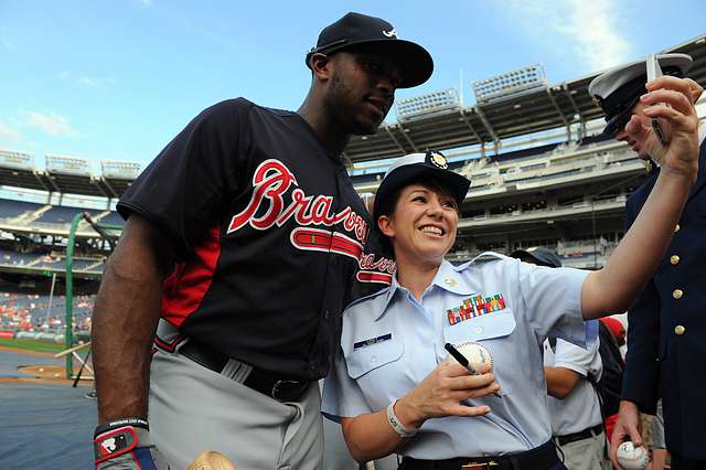 Atlanta Braves mascot, Homer, walks onto the field - PICRYL - Public Domain  Media Search Engine Public Domain Image