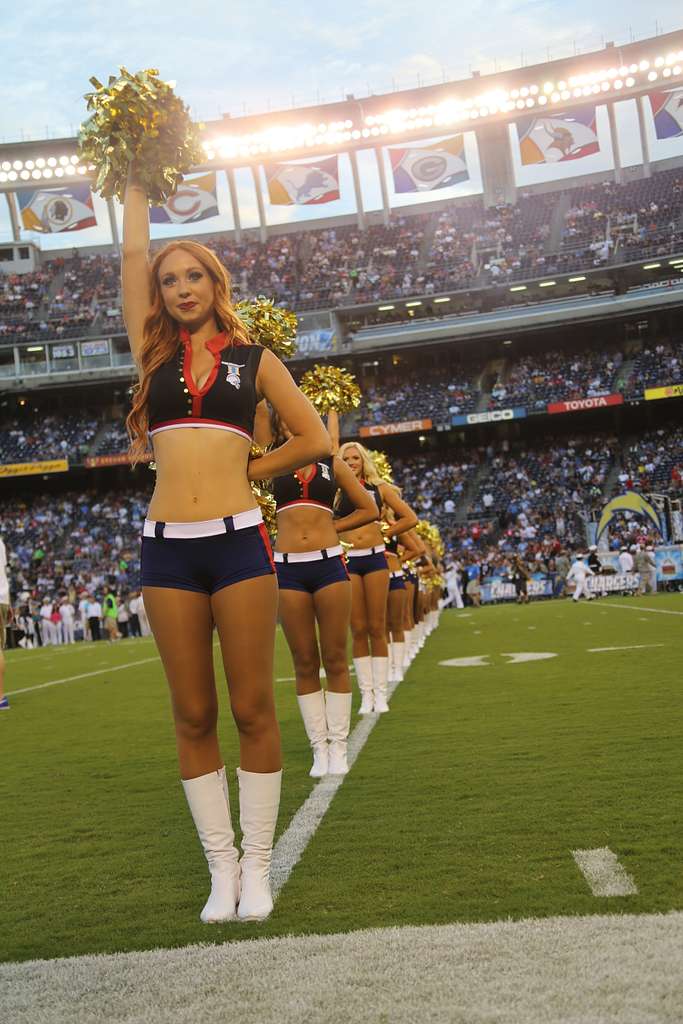 Charger Girls Salute The Military with Special Themed Uniforms