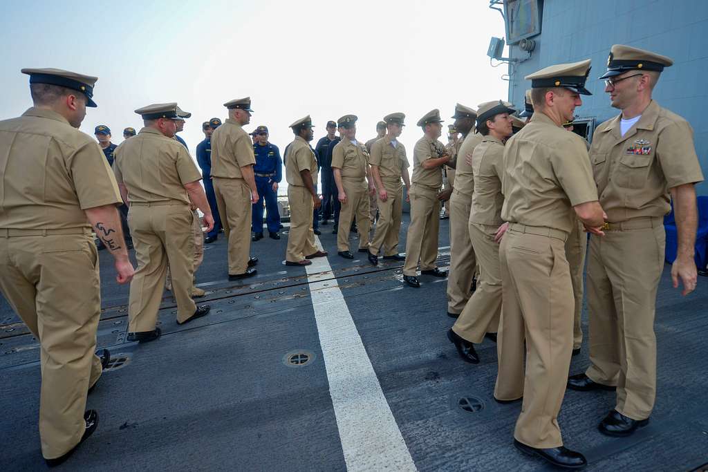 Sailors congratulate newly pinned chief petty officers - NARA & DVIDS ...