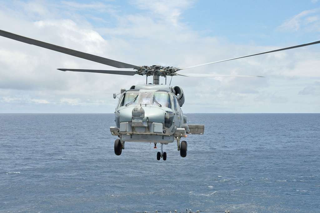 A U.S. Navy SH-60B Seahawk Helicopter Assigned To Helicopter - NARA ...