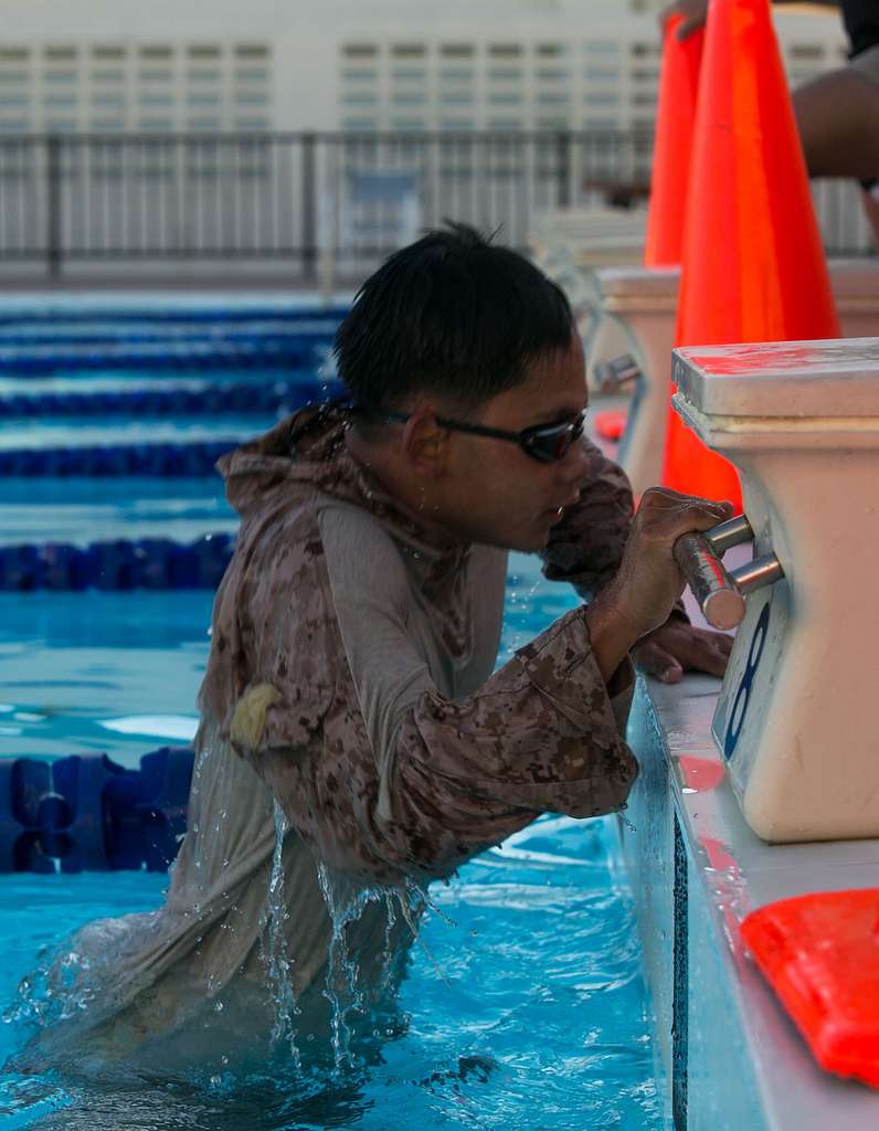 Sgt. Gerry Pratama, from Anahuac, Texas, exits a pool - PICRYL - Public  Domain Media Search Engine Public Domain Search