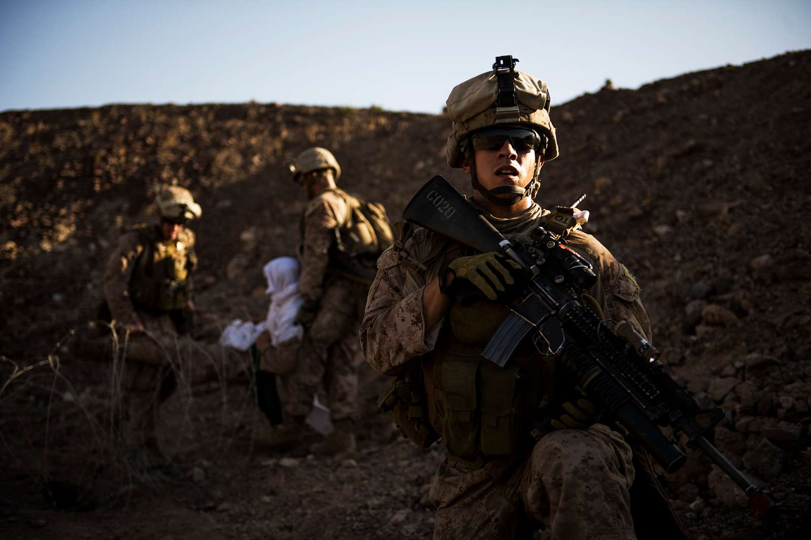 An U.S. Marine with Battalion Landing Team 1/4 (BLT), - NARA & DVIDS ...