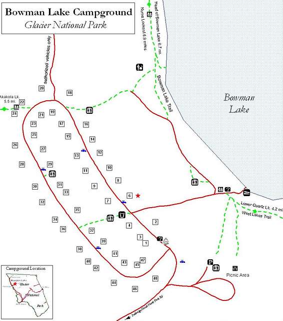 NPS glacier-bowman-lake-campground-map - PICRYL Public Domain Search