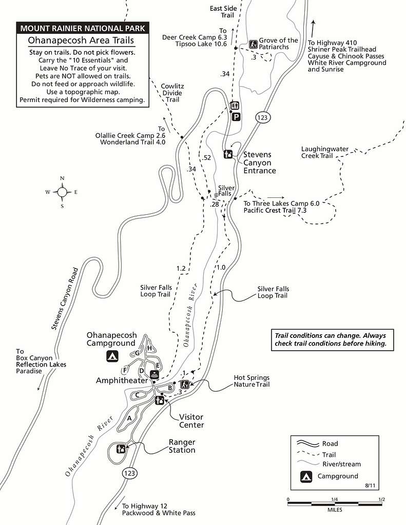 NPS mount-rainier-ohanapecosh-trail-map - PICRYL Public Domain Search