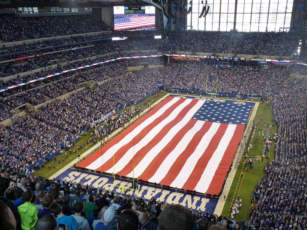 Lucas Oil Stadium In Indianapolis Indiana Stock Photo - Download