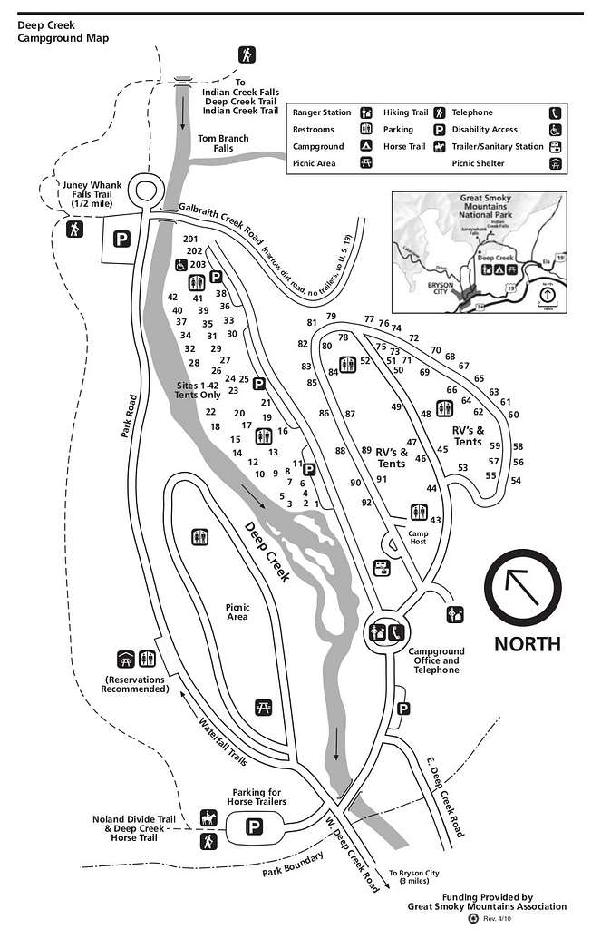 NPS great-smoky-mountains-deep-creek-campground-map - PICRYL - Public ...