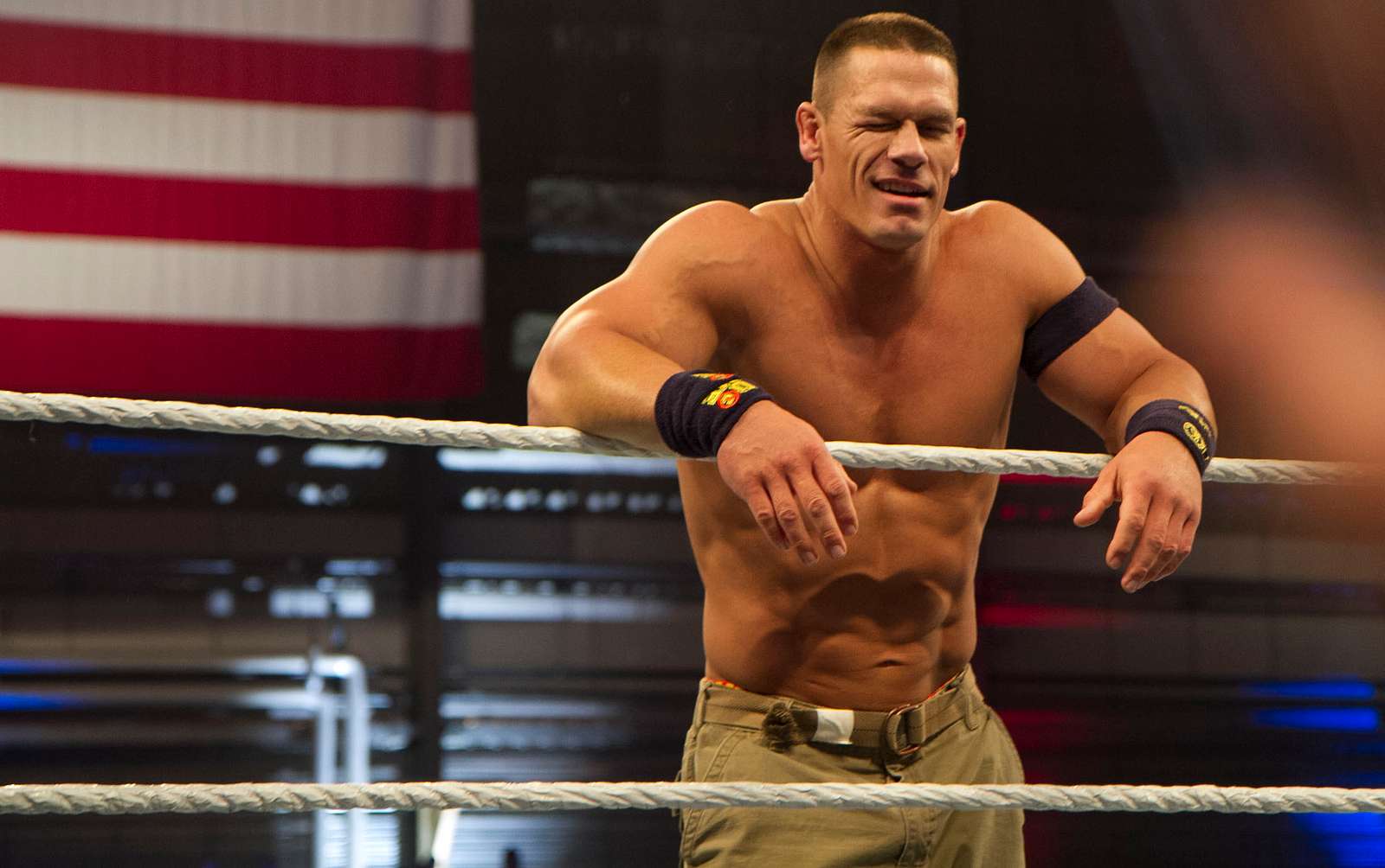 World Wrestling Entertainment talent John Cena winks - NARA & DVIDS ...