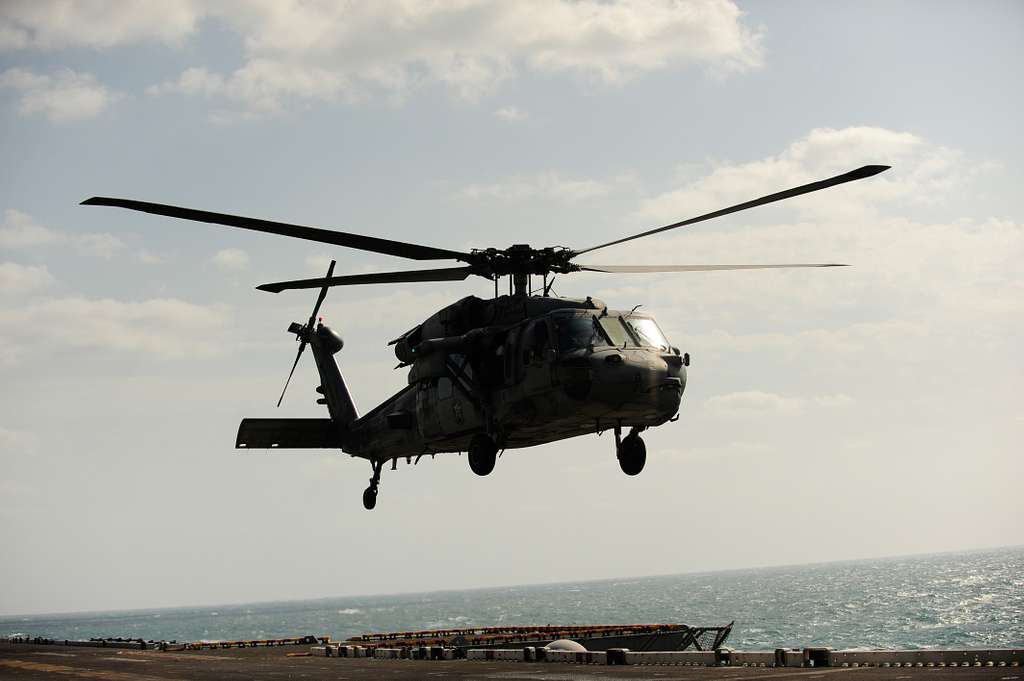 An Mh 60s Seahawk Prepares To Land On The Flight Deck Nara And Dvids