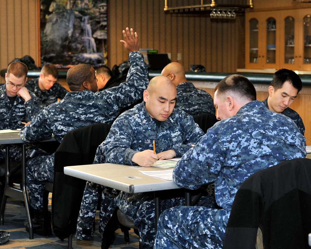 Navy Misawa sailors take the Navywide E7 advancement NARA & DVIDS