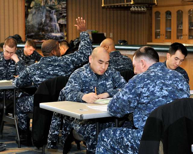 Navy Misawa sailors take the Navywide E7 advancement NARA & DVIDS