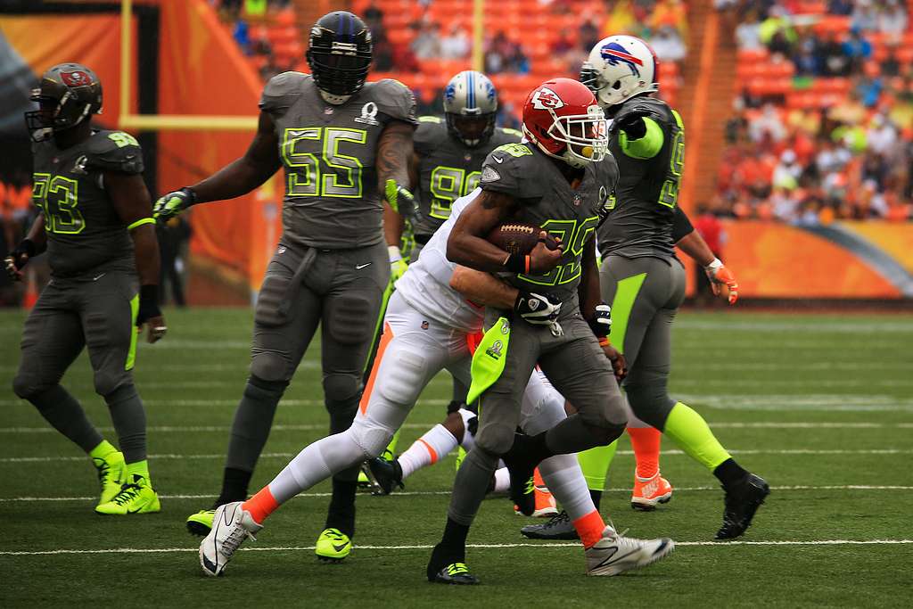 Kansas City Chiefs safety Eric Berry (29) looks to the sideline during an  NFL preseason game against the San Francisco 49ers on Friday, Aug. 16, 2013  at Arrowhead Stadium in Kansas City