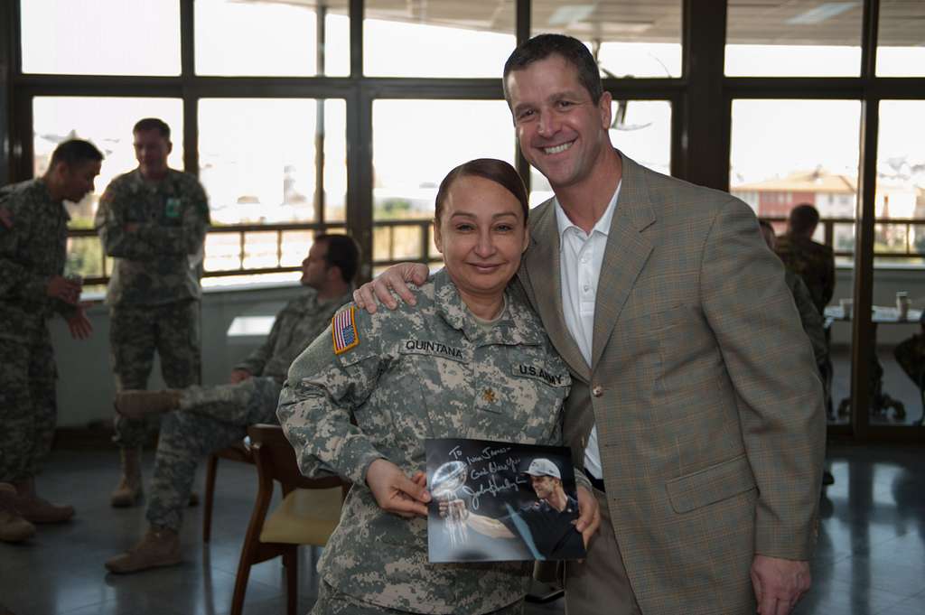 John Harbaugh and Baltimore Ravens Honor Military Service