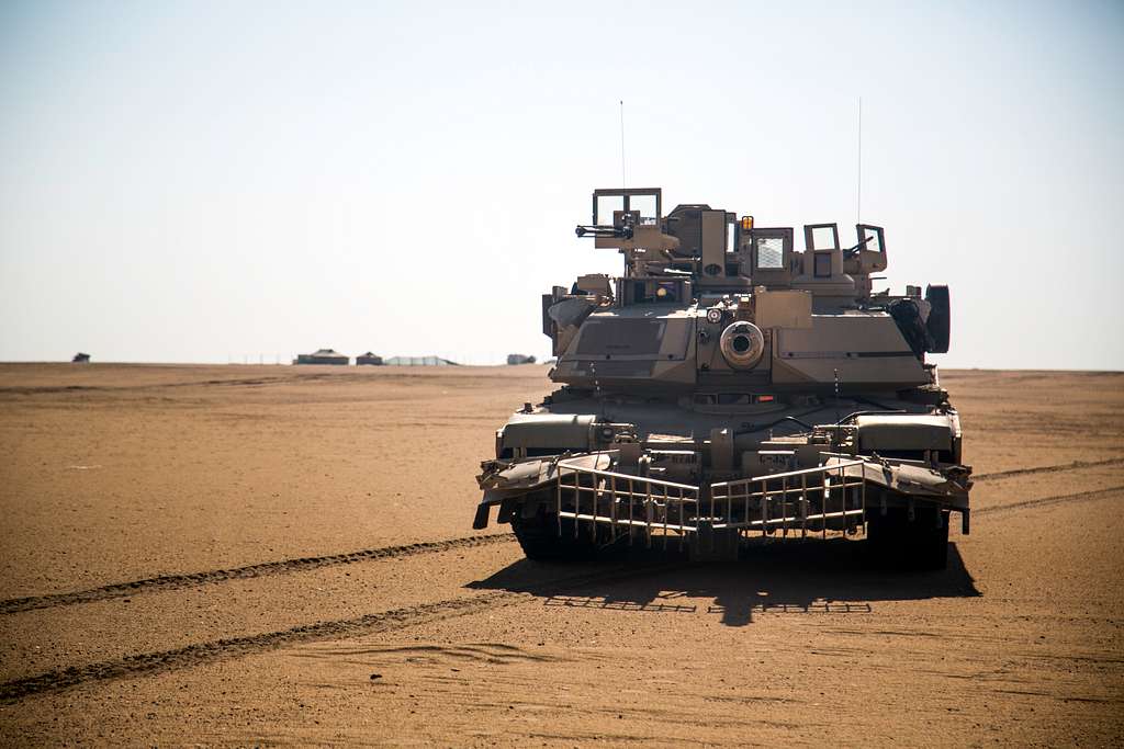 A U.S. Army M1A2 Abrams Main Battle Tank with mine - PICRYL Public ...