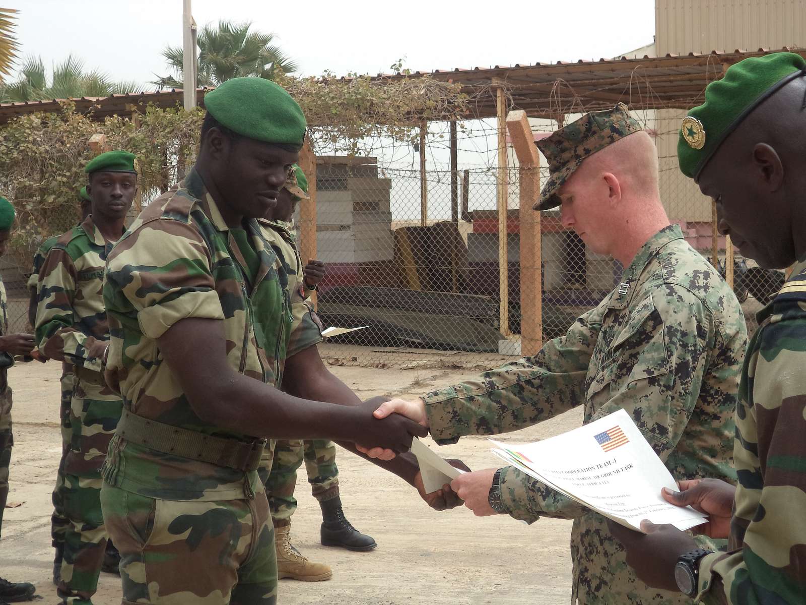 A Senegalese Commando receives his graduation certificate - NARA ...