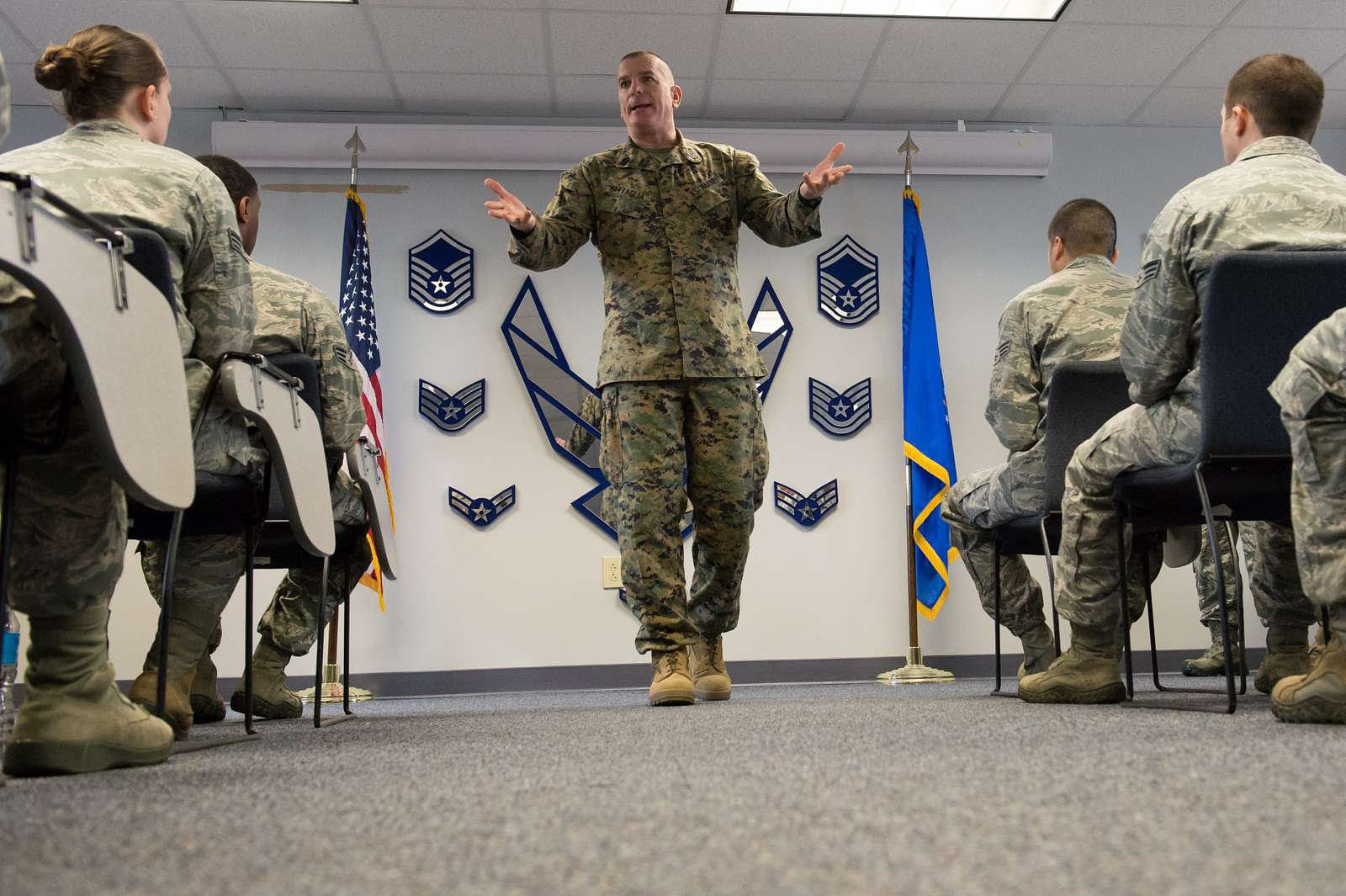 U.S. Marine Corps Sgt. Maj. Bryan B. Battaglia, Center, - NARA & DVIDS ...