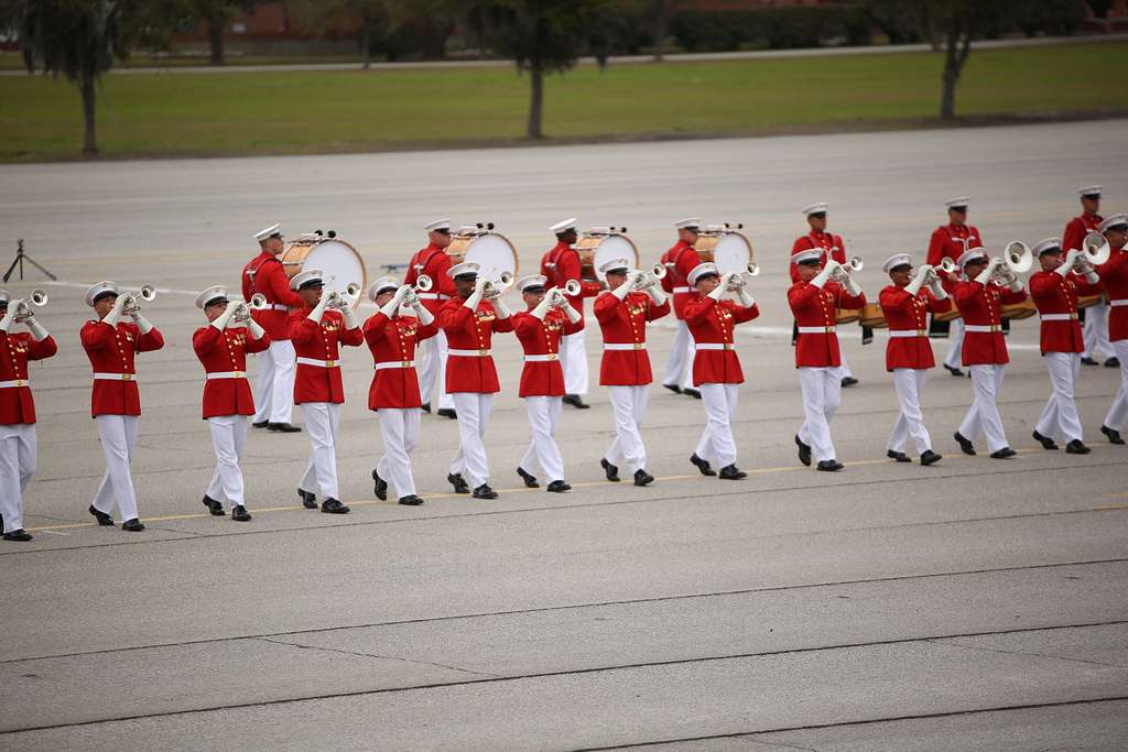 Marines with the . Marine Drum and Bugle Corps march - NARA & DVIDS  Public Domain Archive Public Domain Search