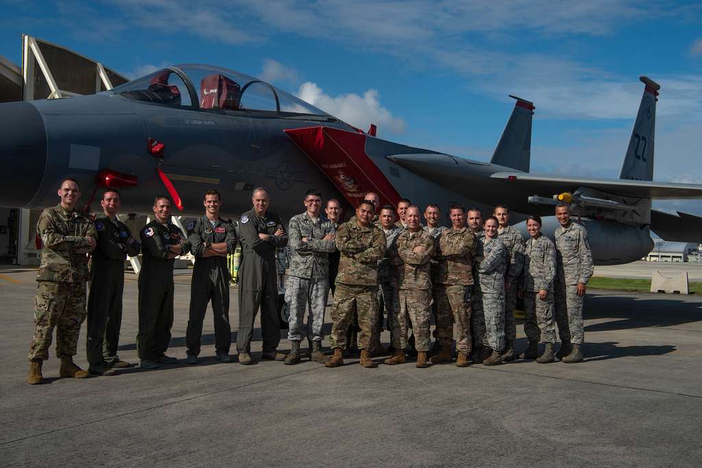 Airmen from Kadena Air Base pose for a photo with Lt. - NARA & DVIDS ...