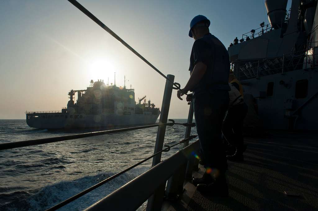 A Us Sailor Aboard The Guided Missile Destroyer Uss Picryl Public