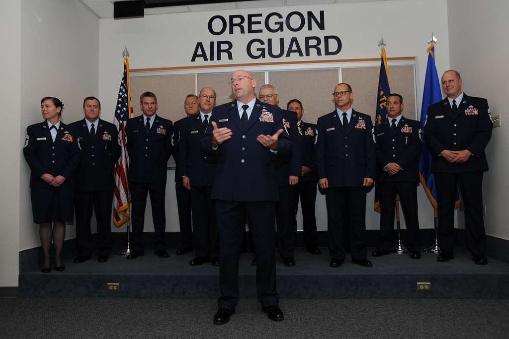 Standing Before Many Of The 142nd Fighter Wing Chief - NARA & DVIDS ...