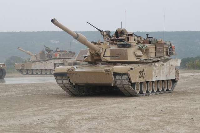 An M1A2 Abrams Main Battle Tank from the 3rd Battalion, - PICRYL Public ...