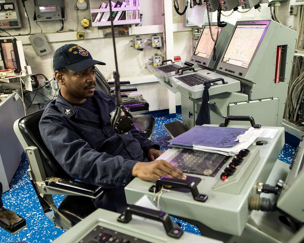 USS Philippine Sea sailor at work - PICRYL Public Domain Search