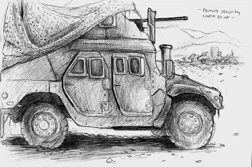 Illustration Of A Humvee Mounted With A M2 50 Caliber Nara And Dvids