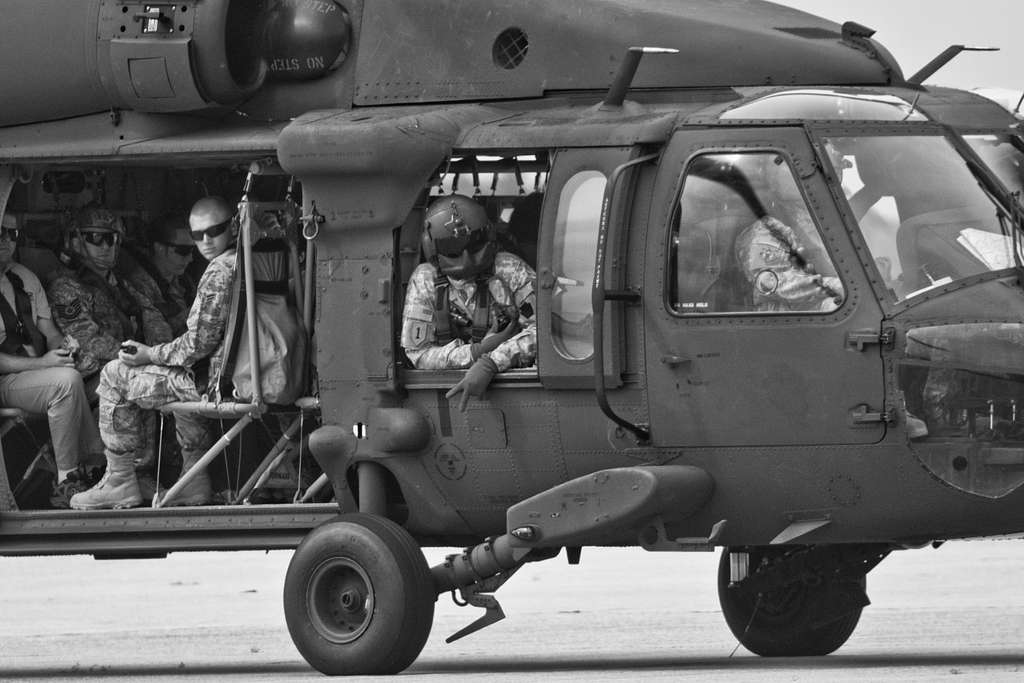 New Jersey Army National Guard helicopter crew chiefs assigned to the 1st  Battalion, 150th Aviation Regiment