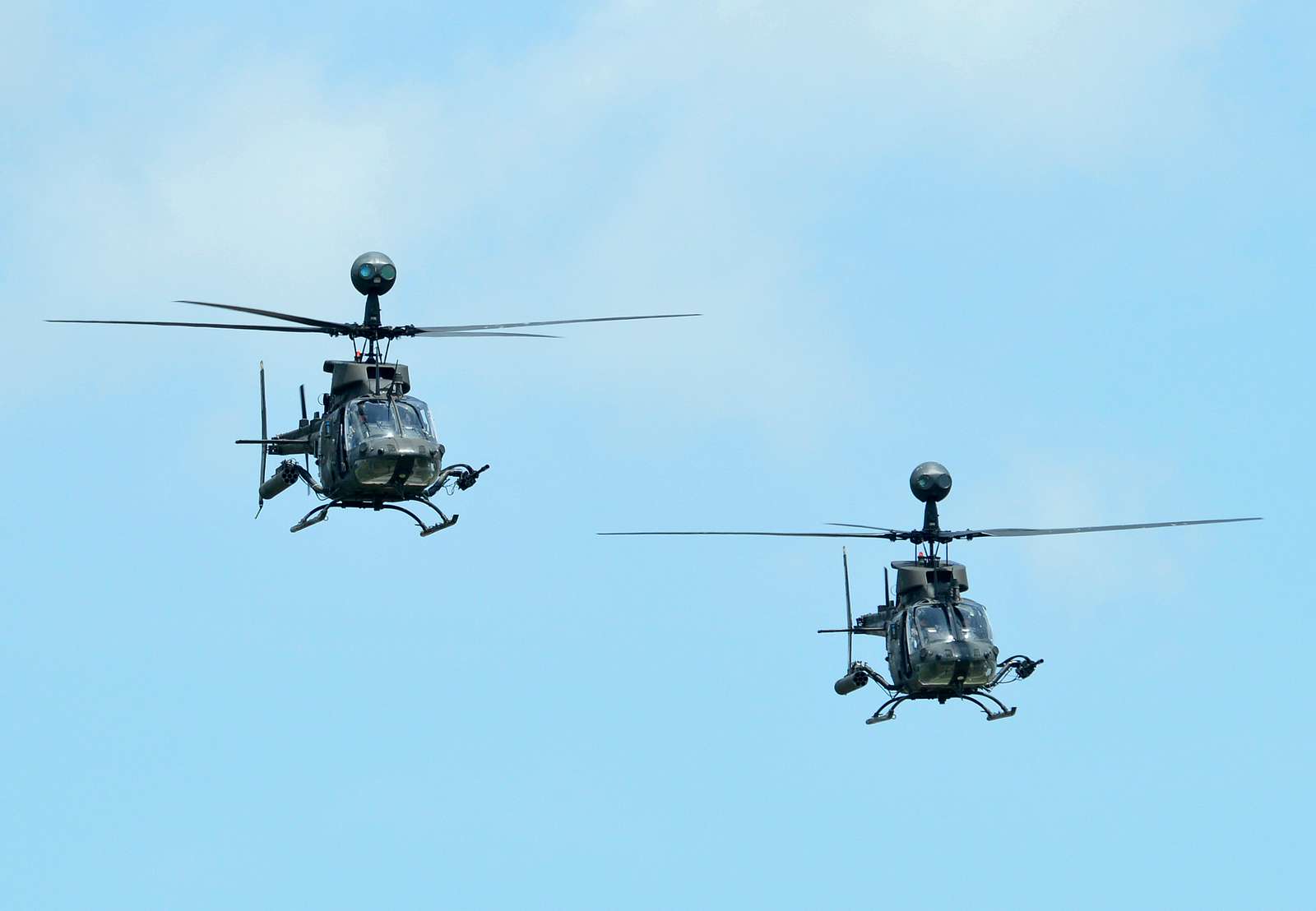 Two U.S. Army OH58D Kiowa Warrior helicopters, assigned NARA & DVIDS