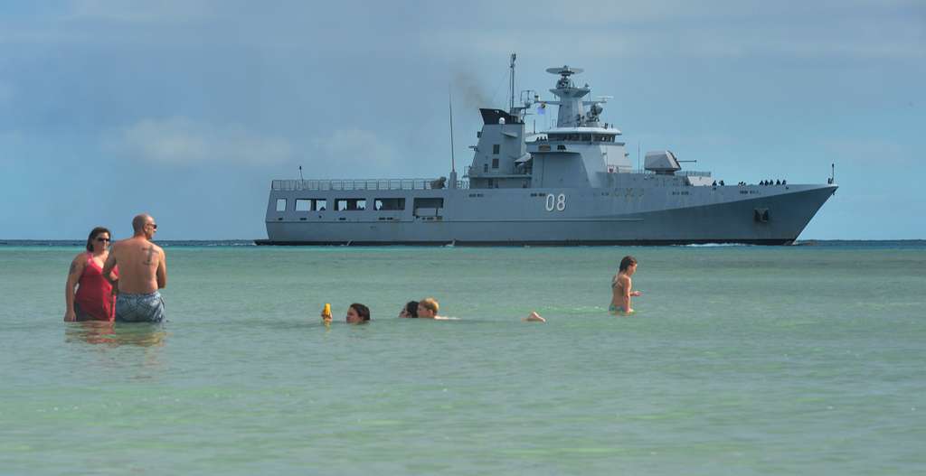 The Royal Brunei Navy offshore patrol vessel KDB Darulaman - PICRYL ...