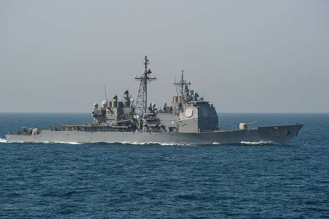 The Ticonderoga-class guided-missile cruiser USS Philippine - PICRYL ...