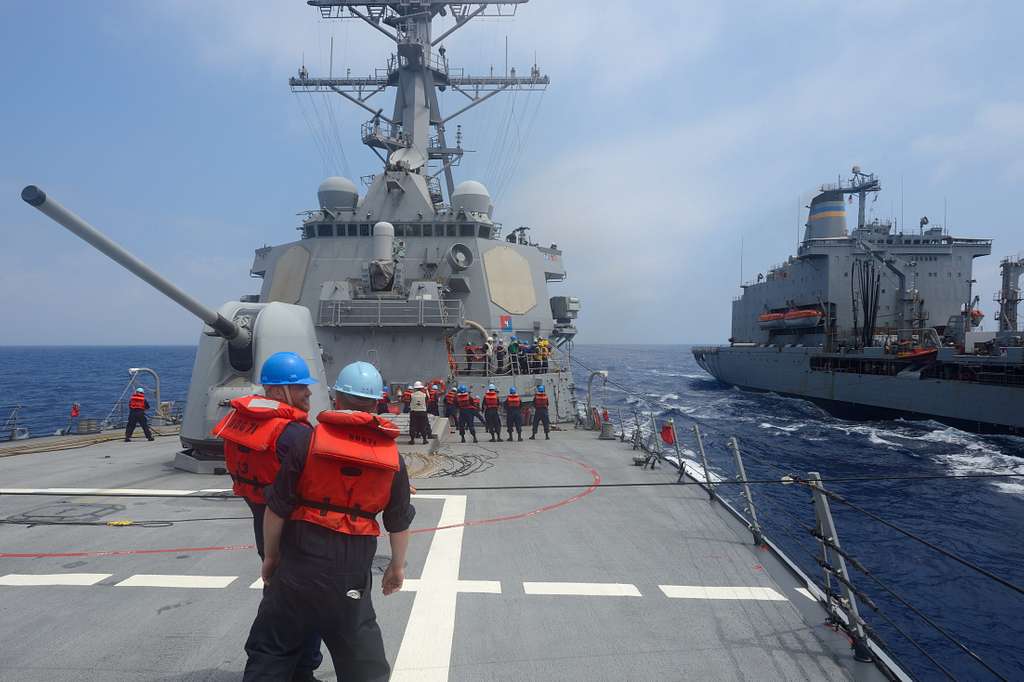 The Arleigh Burke-class guided-missile destroyer USS - PICRYL Public ...