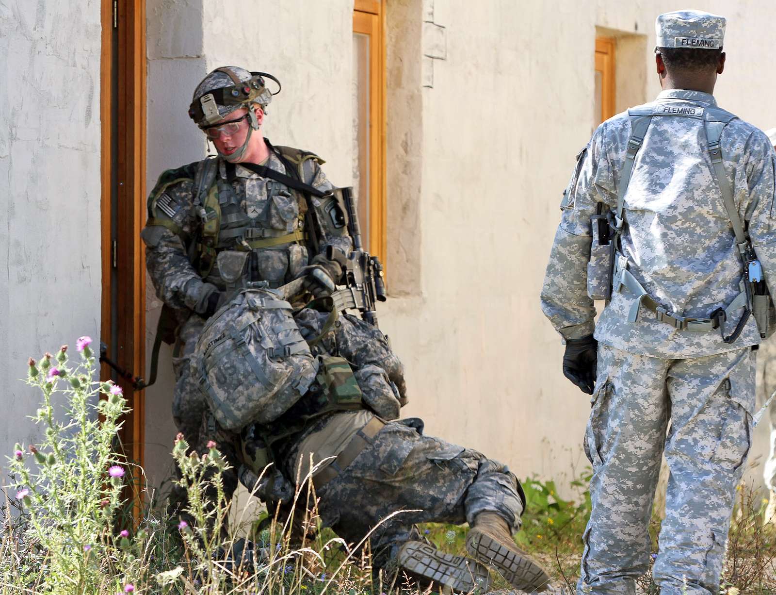 A U S Army Paratrooper With Alpha Company 1st Battalion Nara