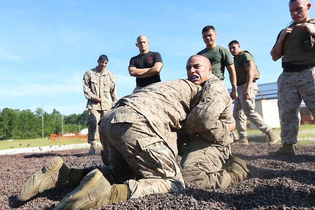 U.S. Marine Corps Sgt. Bret C. Piburn, right, an air - NARA & DVIDS ...