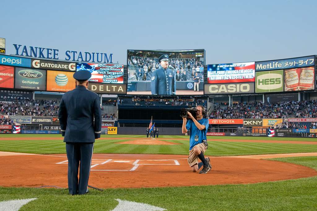 DVIDS - Images - Flyover at Yankee Stadium for USAF's 67th