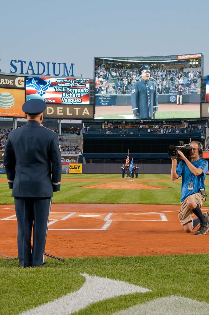 DVIDS - Images - Flyover at Yankee Stadium for USAF's 67th