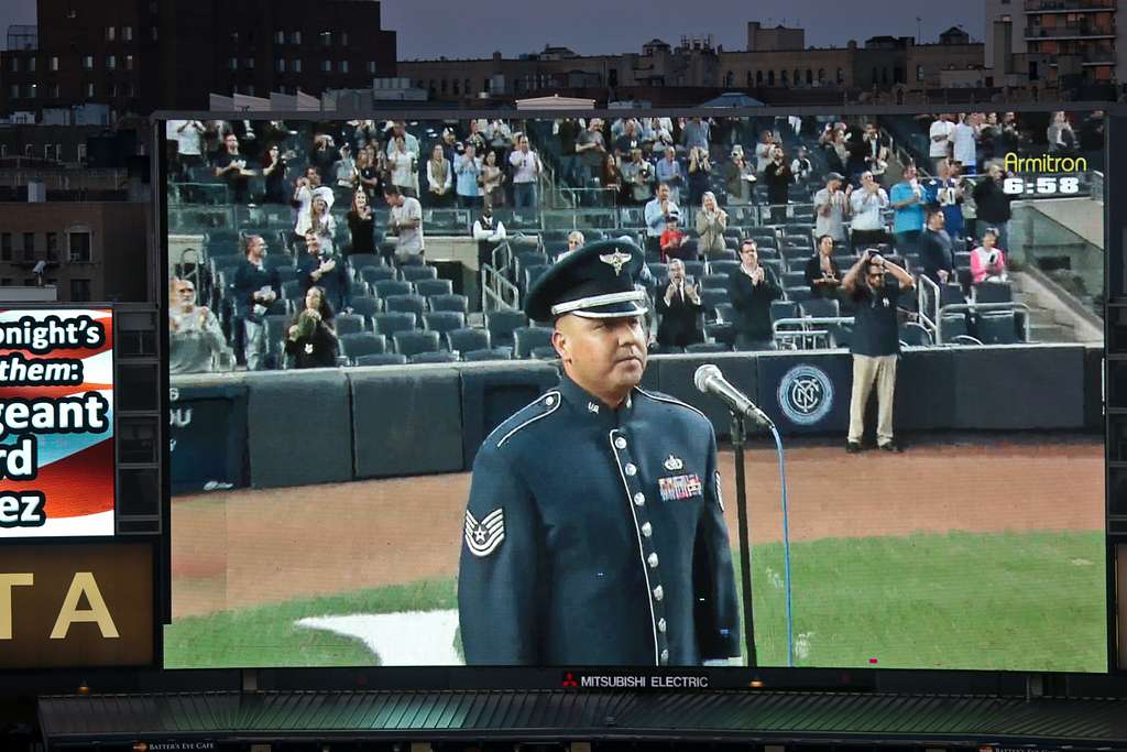 DVIDS - Images - Flyover at Yankee Stadium for USAF's 67th