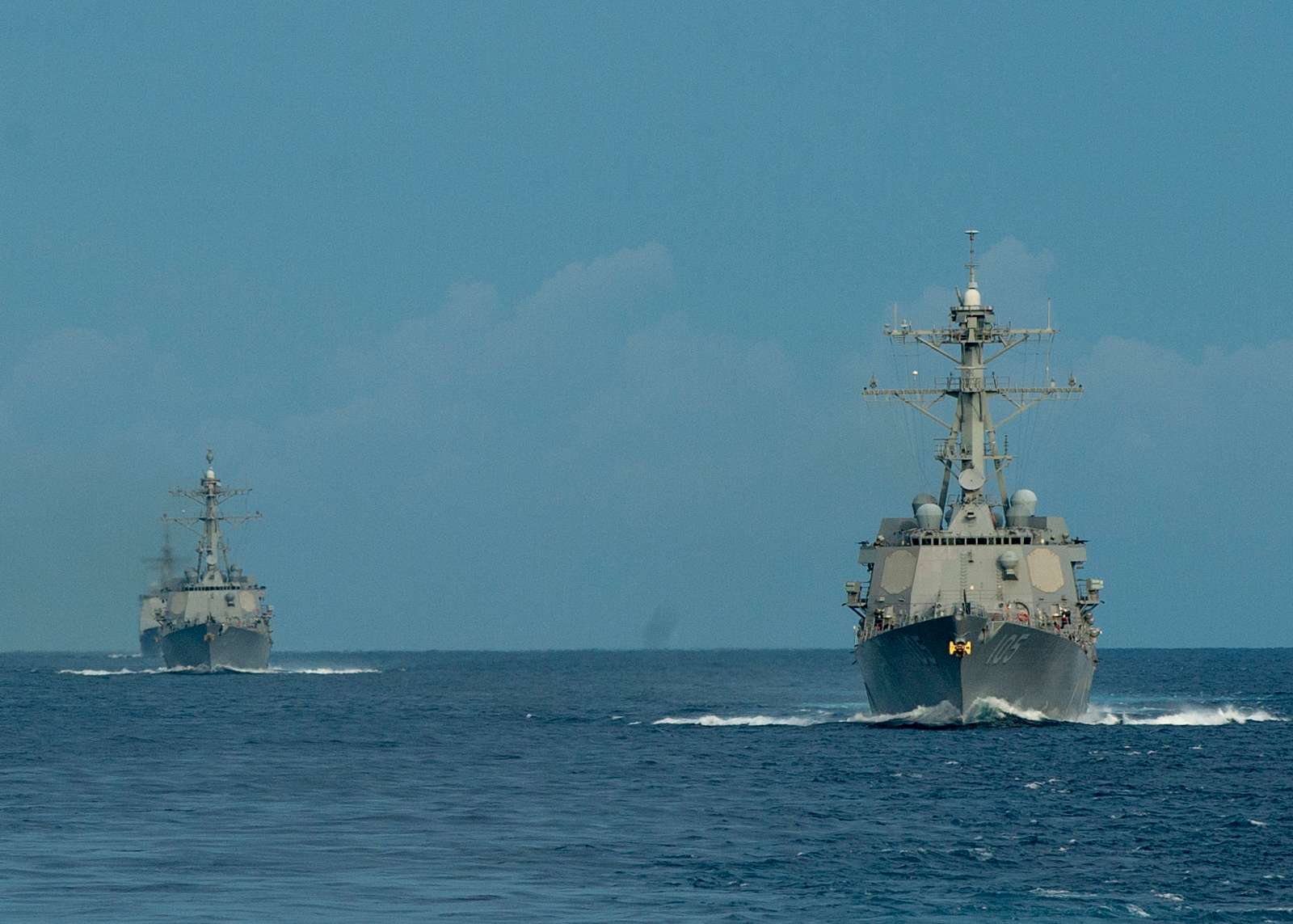 From right, Arliegh Burke-class guided missile destroyers - NARA ...