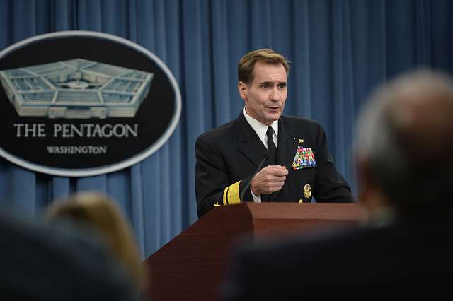 U.S. Navy Rear Adm. John Kirby, the Pentagon press - NARA & DVIDS ...