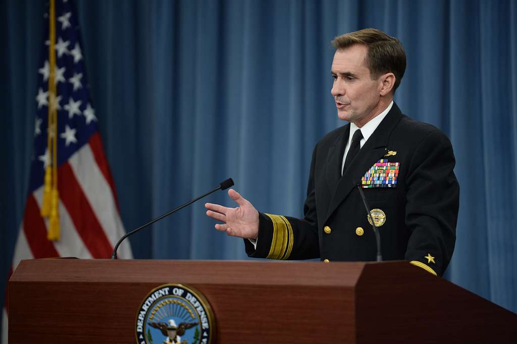 U.S. Navy Rear Adm. John Kirby, the Pentagon press - NARA & DVIDS ...