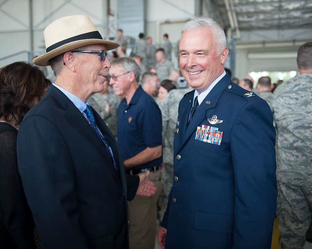 Col. Scott McLaughlin (right), 446th Airlift Wing commander, - NARA ...
