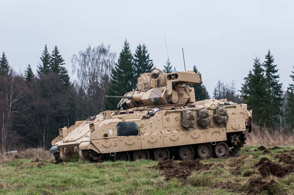 An M2A3 Bradley Fighting Vehicle and its crew from - PICRYL Public ...