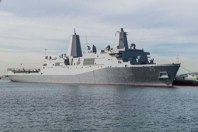 The San Antonio class amphibious transport dock USS - NARA & DVIDS ...