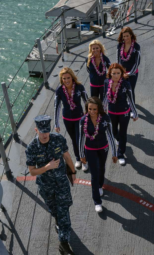 File:Dallas Cowboys Cheerleaders perform aboard USS Bainbridge