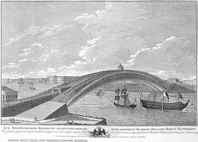 Проект моста через неву
