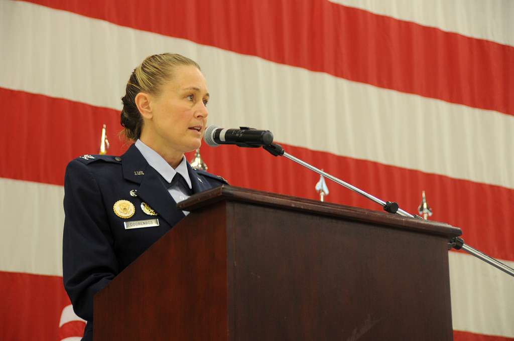 Col. Bobbi Doorenbos speaks during a change of command - NARA & DVIDS ...