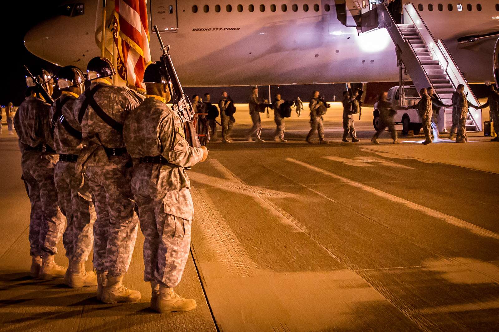 A Color Guard Stands At Attention As Soldiers Of The - NARA & DVIDS ...